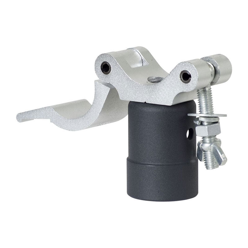 Premier Mounts Cheesebrough Pipe Adapter PCC-1-1-2, lighting clamp side three-quarter view