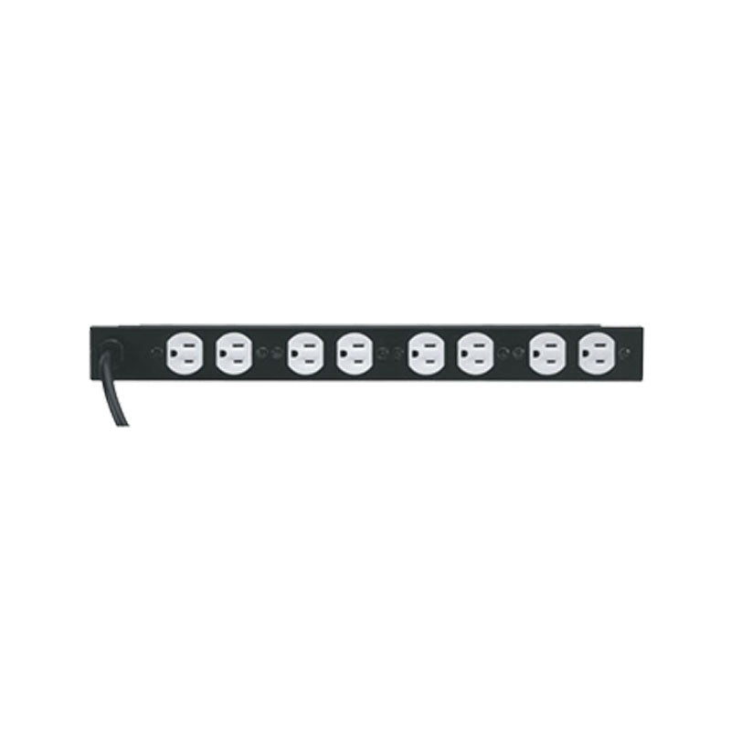 Middle Atlantic Rackmount Power PD-915RC-20, eight-outlet horizontal power strip front view