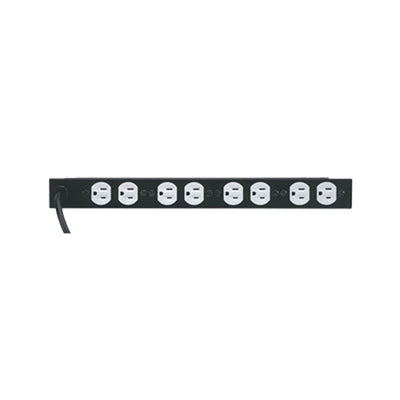 Middle Atlantic Rackmount Power PD-915RC-20, eight-outlet horizontal power strip front view