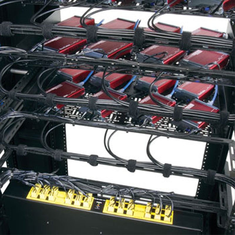 Middle Atlantic DC Power Distribution PD-DC-300-12-24V, network rack cable management installed view
