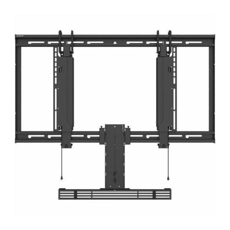 Peerless-AV Video Conferencing Bar Mount ACC-STSVCB, display floor stand frame with soundbar mount in a front view
