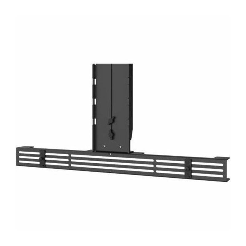 Peerless-AV Video Conferencing Bar Mount ACC-STSVCB, floor stand support column and soundbar rail in a front view