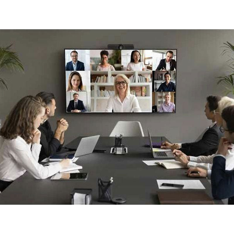 Peerless-AV Video Conferencing Bar Mount ACC-STSVCB, wall-mounted display used for a conference video call