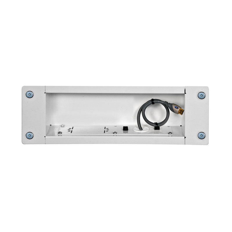 Peerless-AV Medium In-Wall Storage Box IBA3-W, recessed table box interior view