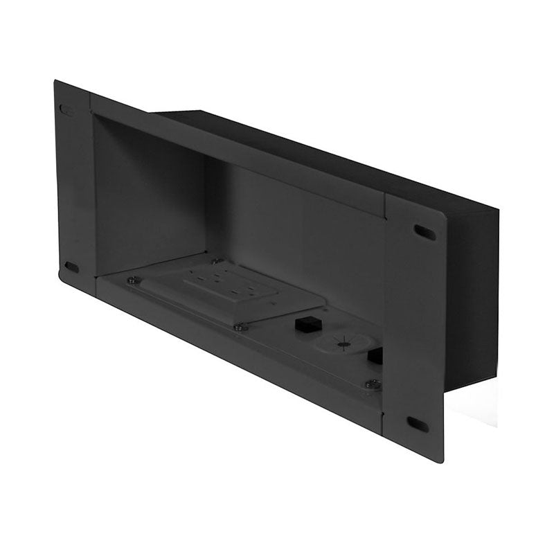 Peerless Medium In-Wall Storage Box (Black, 125V Duplex) IBA3AC