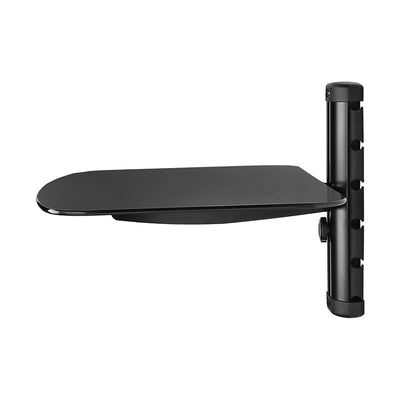 Peerless Single Audio Video Glass Wall Shelf (Black) ACCSH200