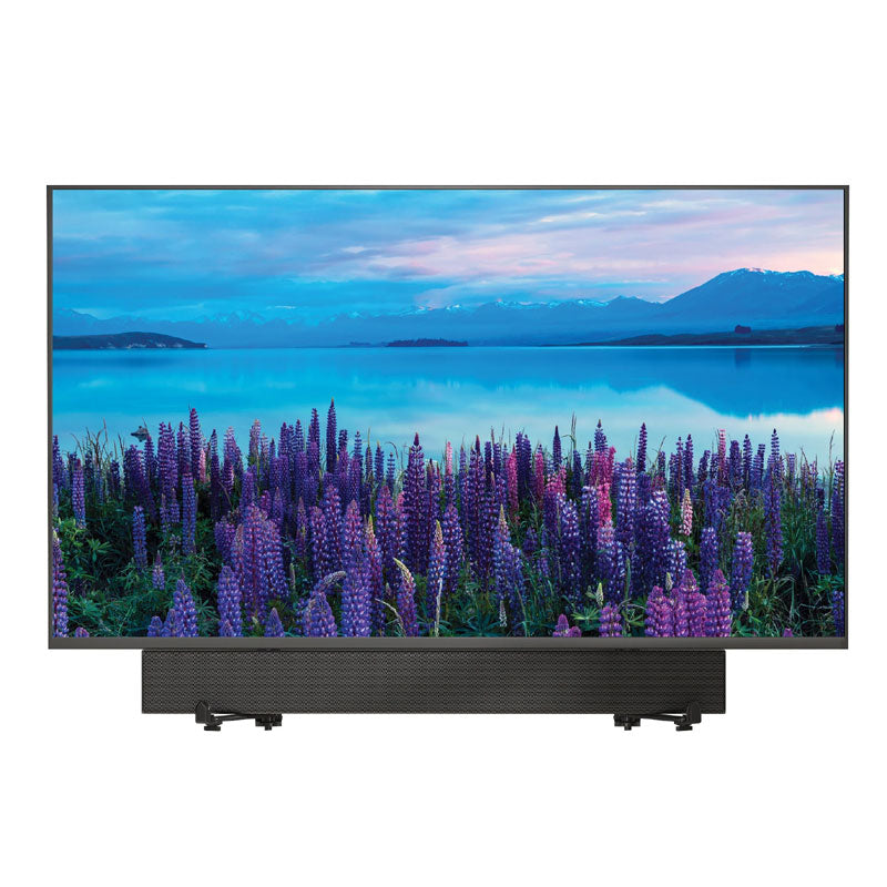 Peerless-AV Universal Sound Bar Mount Kit ACSBR2, soundbar mounted beneath display