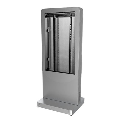 Peerless Indoor Portrait Kiosk (55 in, Wheel Base, SLV) KIPC2555-S-WHL