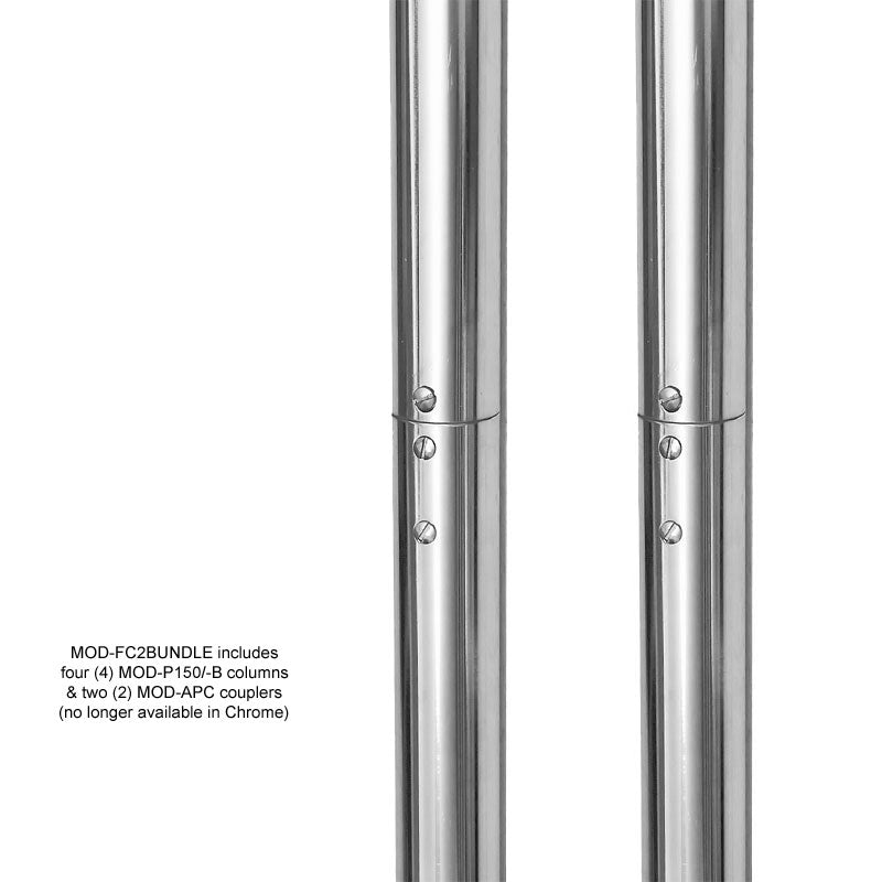 Peerless-AV Floor-to-Ceiling TV Mount Kit Bundle MOD-FC2BUNDLE-B, dual support poles hardware detail