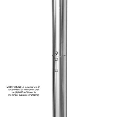 Pictured in Zinc. Poles are Black.