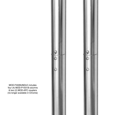 Peerless-AV Floor-to-Wall TV Mount Kit Bundle MOD-FW2BUNDLE-B, telescoping display pole adjustment buttons