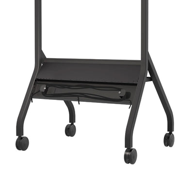Peerless-AV SmartMount Large Universal Flat Panel Cart SR860, mobile display cart cable tray view