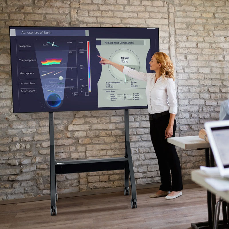 Peerless-AV SmartMount Large Universal Flat Panel Cart SR860, mobile interactive display cart installed classroom view