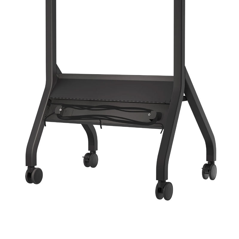 Peerless-AV SmartMount Extra Large Universal Flat Panel Cart SR898, mobile display cart rear cable-management compartment