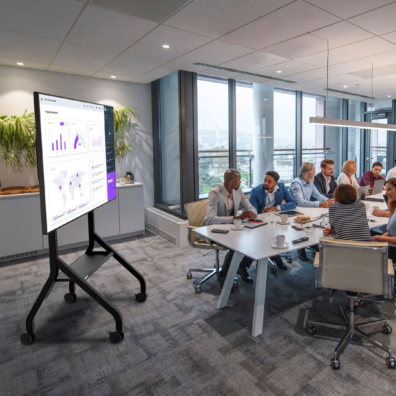 Peerless-AV SmartMount Extra Large Universal Flat Panel Cart SR898, mobile display cart in conference room