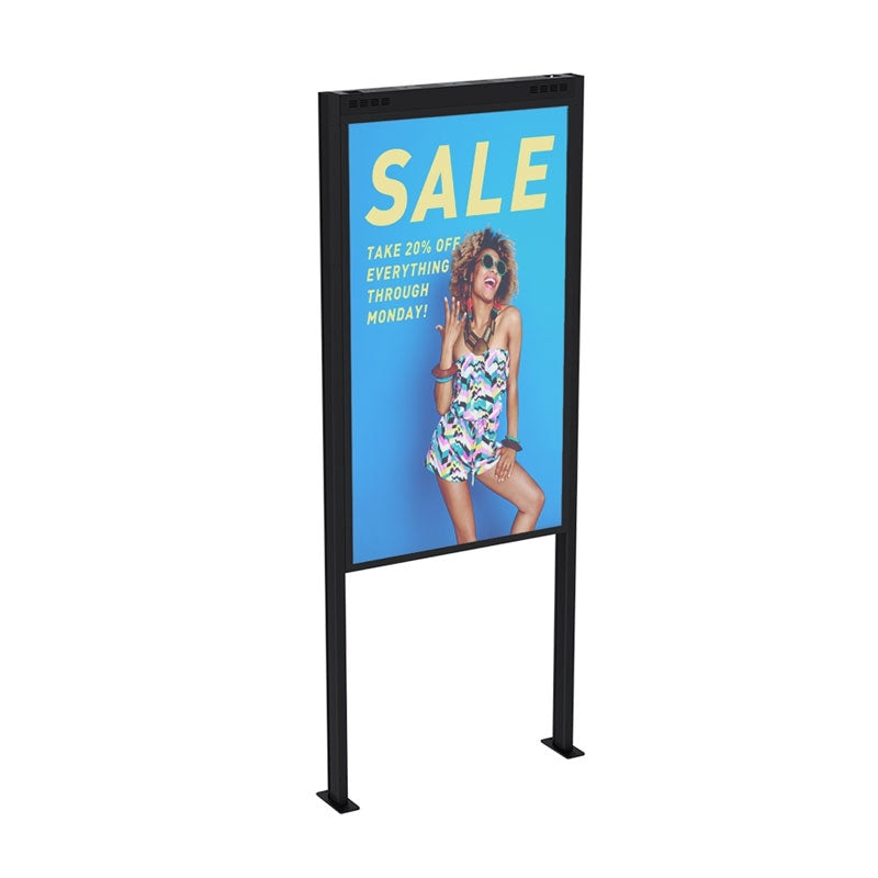Premier Mounts Samsung OMN-D Dual-Sided Display Mount, PFC-OMND, single-sided digital signage floor mount