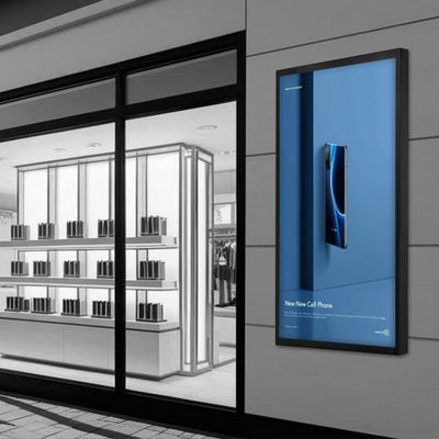 Premier Mounts Outdoor Fixed Mount 7170-1137-00, outdoor digital signage installed storefront view