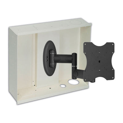 Premier Mounts In-Wall TV Mount Bundle AM50-INW, recessed wall box with articulating mount installed