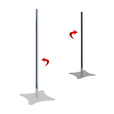Premier Mounts Floor Stand Pole P60, P72, P84, freestanding display mount swivel rotation diagram