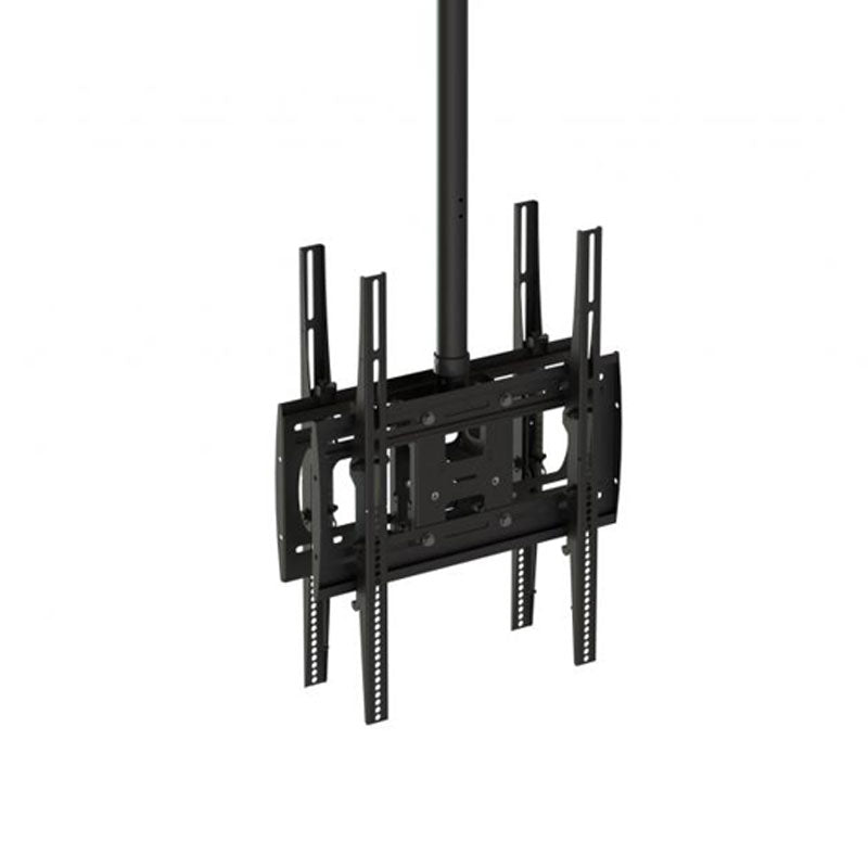 Premier Mounts Large TV Ceiling Mount PCM-B2LTP, dual display ceiling mount front perspective