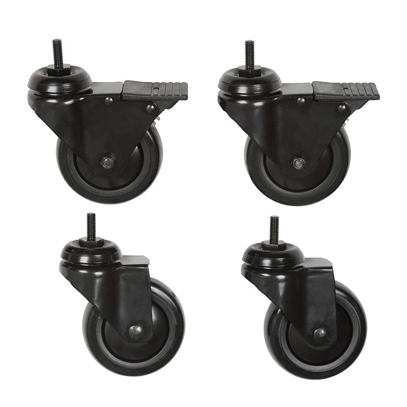 Premier Mounts 4 Piece Caster Set for AV Mobile Floor Carts (Black) CAST