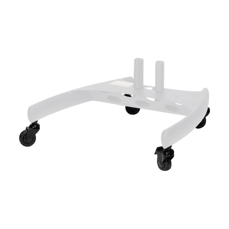 Premier Mounts Caster Set CAST-BW, white rolling stand base with locking casters