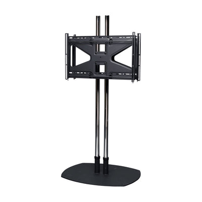 Premier Mounts Large Dual Display Floor Stand CS84-2MS2, dual-pole floor display stand front view