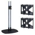 Premier Mounts 84 inch Dual Display Floor Stand with Mounts for Large Screens CS84-2MS2