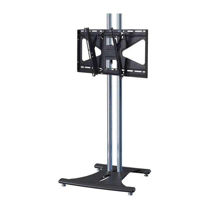 Premier Mounts 72 inch Chrome Floor Stand with Tilt Mount for Large Screens EB72-MS2