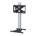 Premier Mounts 84 inch Chrome Floor Stand with Tilt Mount for Large Screens EB84-MS2