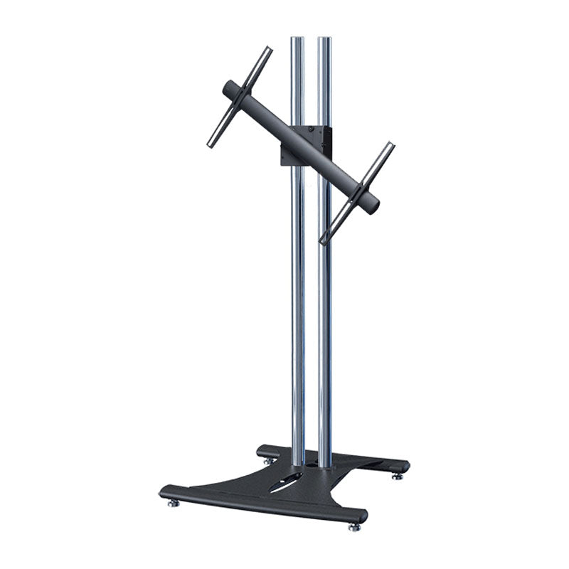 Premier Mounts 84 inch Chrome Floor Stand with Rotating Mount for Large Screens EB84-RTM