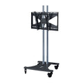 Premier Mounts 72 inch Chrome Floor Cart with Tilt Mount for Large Screens EBC72-MS2