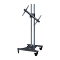 Premier Mounts 72 inch Chrome Floor Cart with Rotating Mount for Large Screens EBC72-RTM