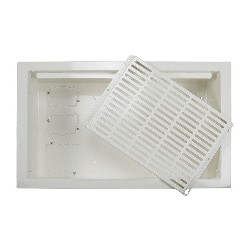 Premier Mounts False Ceiling Plenum Storage Gearbox GB-AVSTOR4, ceiling storage box open view