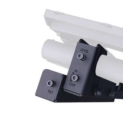 Premier Mounts Video Wall Mount LMV, level, extension, and tilt controls in close-up
