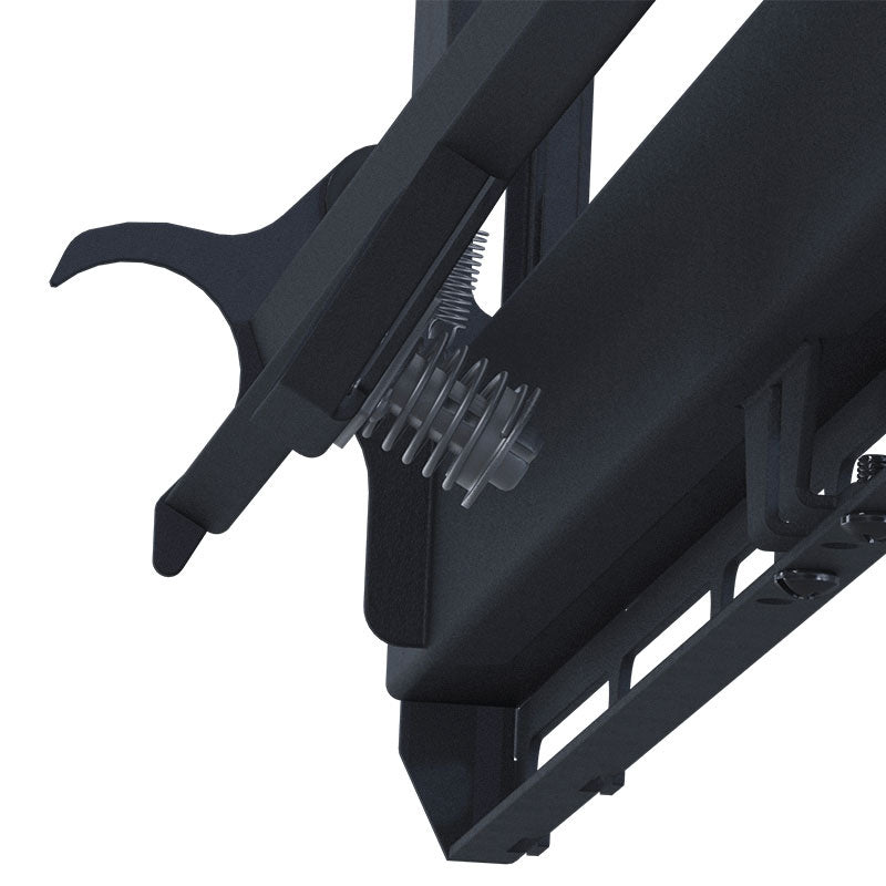 Premier Mounts Video Wall Mount LMV, spring release latch in close-up