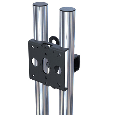 Premier Mounts Dual Pole Heavy Duty Mount Adapter PSD-HDCA, dual-pole display bracket front view