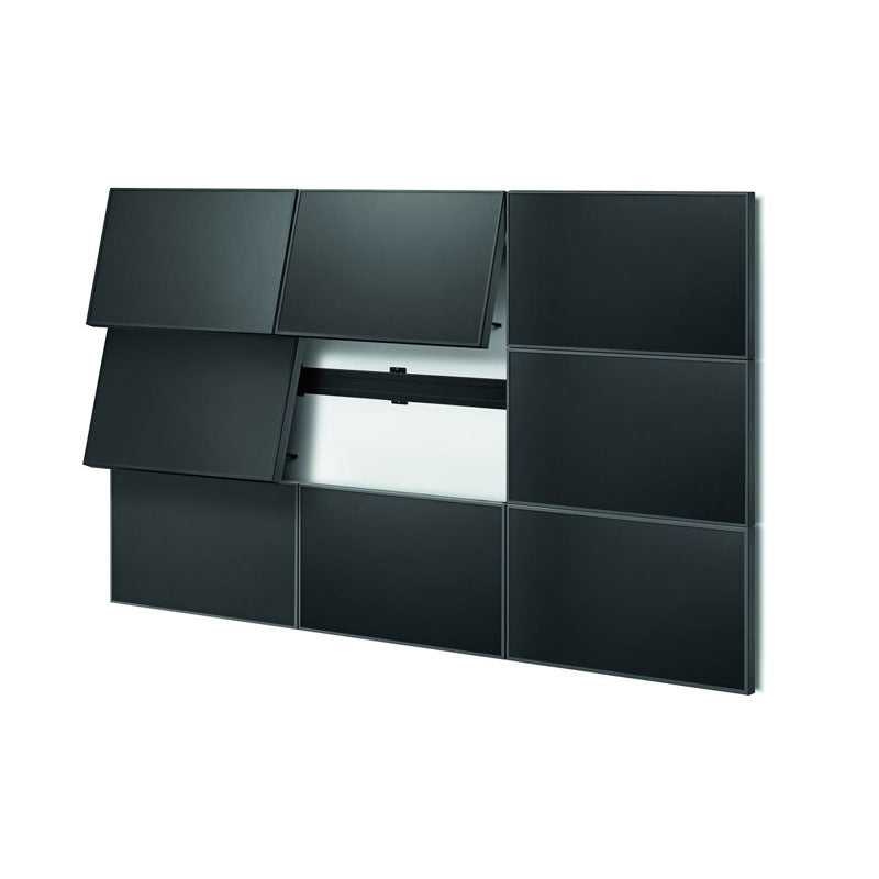 Premier Mounts Symmetry Interface Bar SYM-IB-108B, nine-display video wall mounting layout
