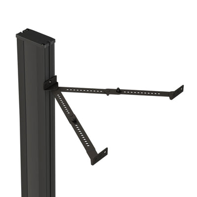Premier Mounts Symmetry Upright Wall Anchor SYM-UR-WA, folding support arms extended side view