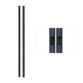Premier Mounts TV Floor Stand PSD-TS60 PSD-TS72 PSD-TS84, chrome support poles with cable-routing detail