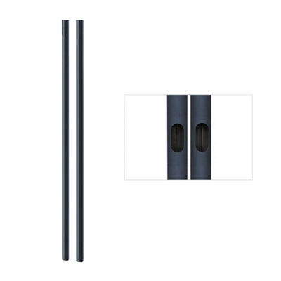 Premier Mounts TV Floor Stand PSD-TS60 PSD-TS72 PSD-TS84, chrome support poles with cable-routing detail