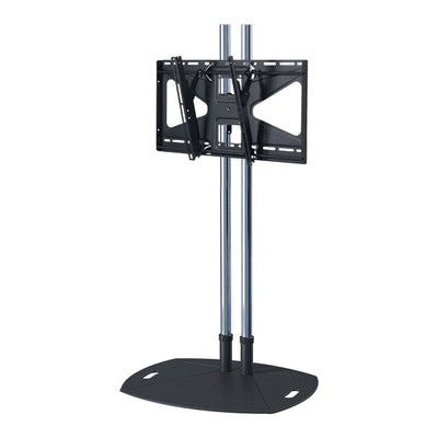Premier Mounts 84 inch Chrome Lightweight Floor Stand with Tilt Mount for Large Screens TL84-MS2