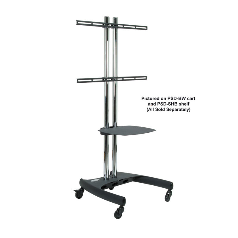 Premier Mounts Universal Flat Mount UFA, mobile dual-pole display cart