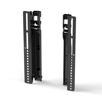 Premier Mounts Small Channel Strut Menu Board Mount UMB-DBTS, pair of display mounting rails angled view