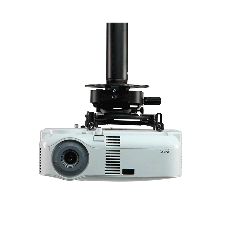 Peerless-AV PRGS Universal Projector Mount PRGS-UNV, ceiling projector mount installed, front view