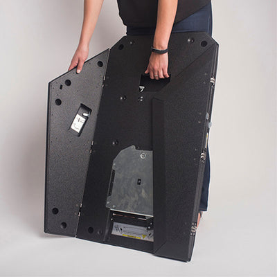 Chief Large Portable Flat Panel Stand, PRSU, portable display stand being carried by its handle