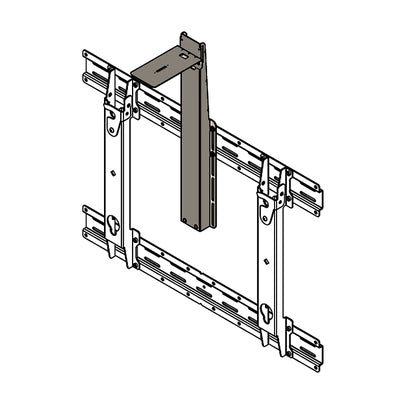 Chief Camera Shelf for PSMH Heavy Duty Custom Wall Mounts PSMA800, triple-display rail mount rear view