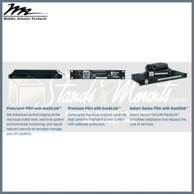 Middle Atlantic Premium+ PDU with RackLink RLNK-P420, power distribution unit model comparison chart