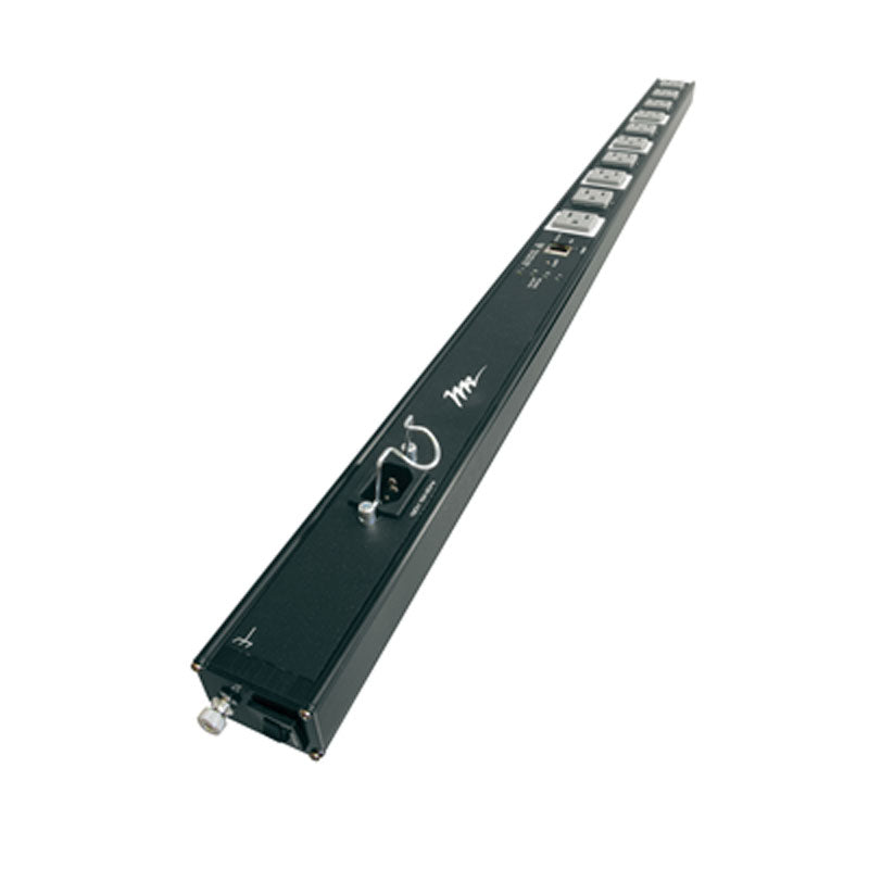 Middle Atlantic Vertical PDU with RackLink RLNK-1015V, vertical power distribution unit in an angled view