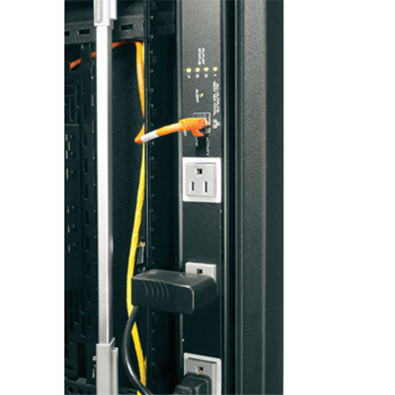 Middle Atlantic Vertical PDU with RackLink RLNK-1015V, power distribution unit installed inside a network rack